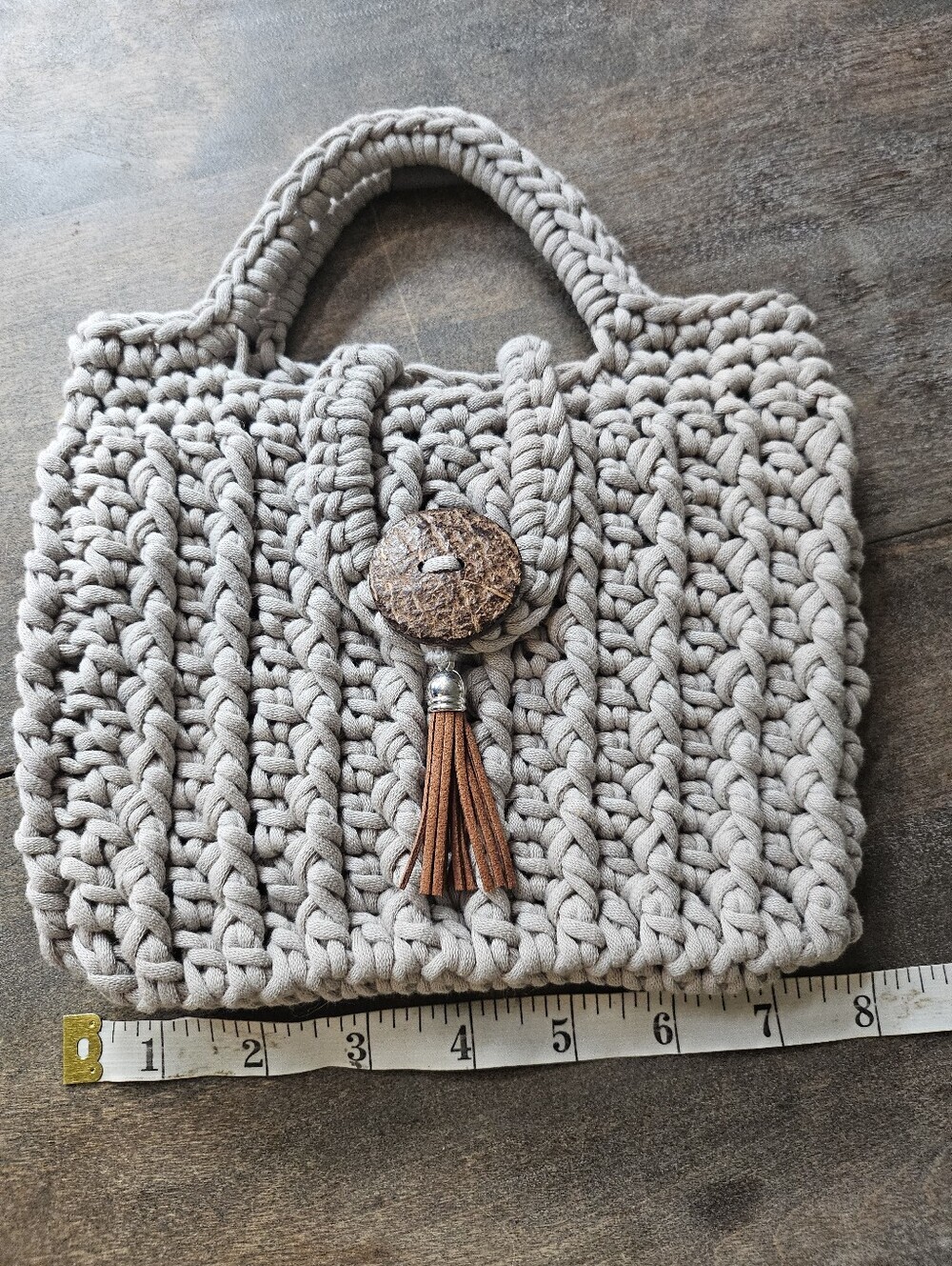 NEW Beige Adorable crochet macrame handbag Beach bag